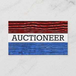 Auktionator Patriotic Business Card Visitenkarte