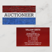 Auktionator Patriotic Business Card Visitenkarte (Vorne/Hinten)