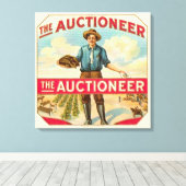 Auktionator Vintage Zigarrenmarke Leinwanddruck (Insitu (Holzboden))