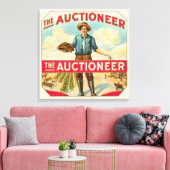 Auktionator Vintage Zigarrenmarke Leinwanddruck (Insitu (Wohnzimmer))