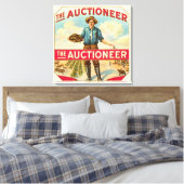 Auktionator Vintage Zigarrenmarke Leinwanddruck (Insitu (Schlafzimmer))