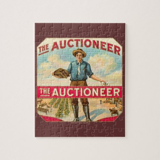 Auktionator Vintage Zigarrenmarke Puzzle (Vertikal)
