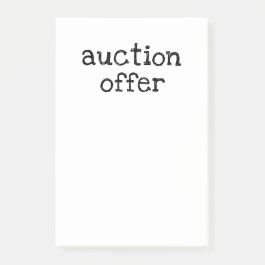 Auktionsangebot Post-it Klebezettel (Vorderseite)
