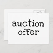 Auktionsangebot Postkarte (Vorne/Hinten)