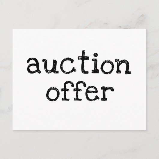 Auktionsangebot Postkarte (Vorderseite)