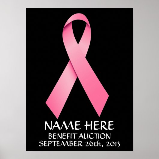 Auktionsband zum Nutzen von Brustkrebs Poster (Vorne)