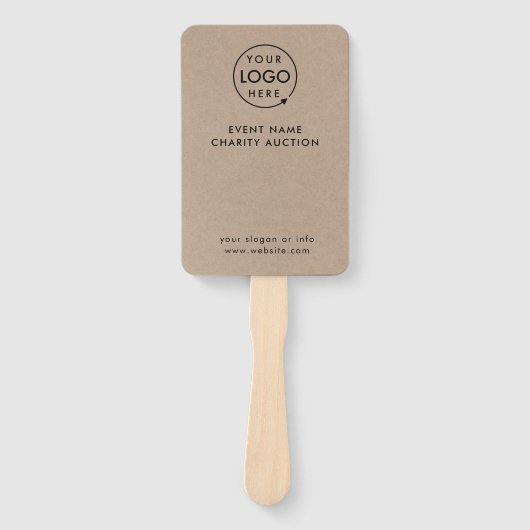 Auktionsplatte | Wohltätigkeit Event Rustic Kraft Fächer (Vorderseite)