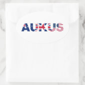 AUKUS AU UK OVALER AUFKLEBER (Tasche)