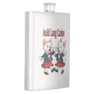 Auld Lang Canine West Highland Terrier Ceilidh Flachmann