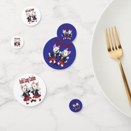 Auld Lang Canine West Highland Terrier Ceilidh Konfetti (Gruppe)