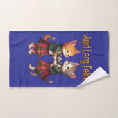 Auld Lang Feline Orange Cats Dancing Ceilidh Badhandtuch Set (Handtuch)