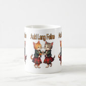 Auld Lang Feline Orange Cats tanzen Ceilidh Kaffeetasse (Mittel)