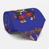 Auld Lang Feline Orange Cats tanzen Ceilidh Krawatte (Gerollt)