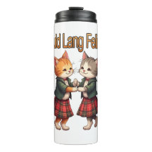 Auld Lang Feline Orange Cats tanzen Ceilidh