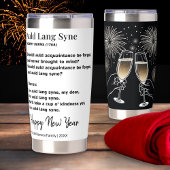 Auld Lang Syne Lyrics New Year's Eve Toast Custom Thermobecher