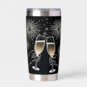 Auld Lang Syne Lyrics New Year's Eve Toast Custom Thermobecher (Rückseite)