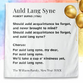 Auld Lang Syne Words for New Year - Personalized Wandteppich