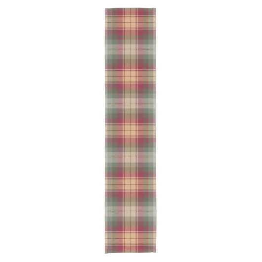 Auld Scotland Tartan Kariertes Muster Kurzer Tischläufer (Vorderseite)