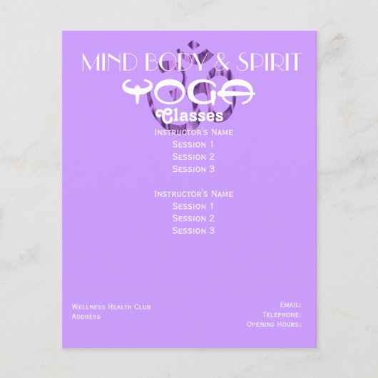 Aum Yoga A5 Flyer (Vorne)
