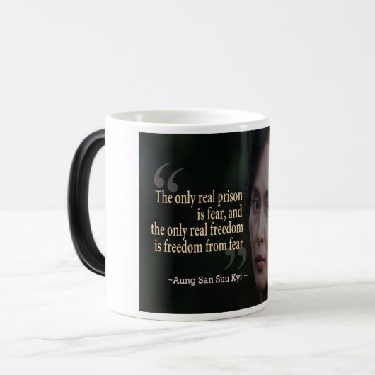 Aung- San Suu KyiTasse Verwandlungstasse (Vorderseite Links)