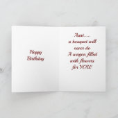 *AUNT* A WAGON FILLED OF FLOWERS FOR YOU CARD KARTE (Innenseite)