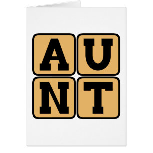 AUNT Aunty Tuntie Word Funny Family Wiedersehen