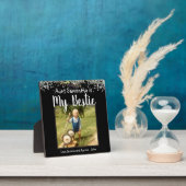 Aunt Bestie Glitter Desk Foto Fotoplatte (InSitu)