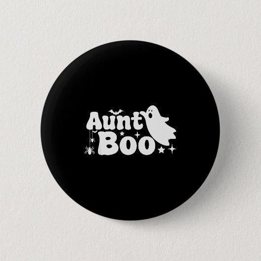 Aunt Boo Funny Ghost Halloween Family Matching  Button (Vorderseite)