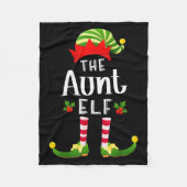 Aunt Christmas Elf Matching Pajama X-mas Party Fleecedecke (Vorderseite)