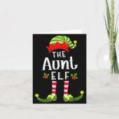 Aunt Christmas Elf Matching Pajama X-mas Party Karte (Vorderseite)