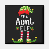 Aunt Christmas Elf Matching Pajama X-mas Party  Magnet (Vorne)