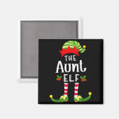 Aunt Christmas Elf Matching Pajama X-mas Party Magnet (Vorderseite/Rückseite)