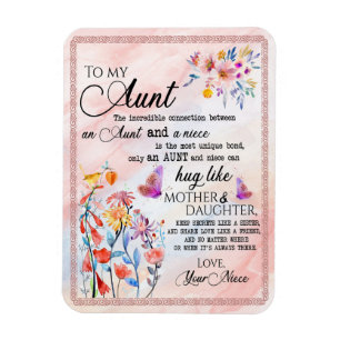 Aunt Gifts   Letter To My Aunt Love From Niece Magnet