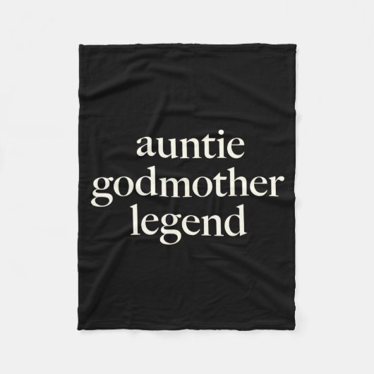 Aunt Godmother Legend Funny Godparent S Gift Aunt  Fleecedecke (Vorderseite)