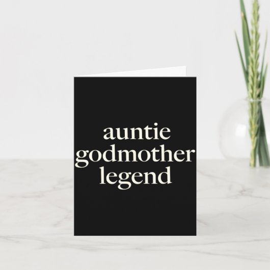 Aunt Godmother Legend Funny Godparent S Gift Aunt  Karte (Vorderseite)