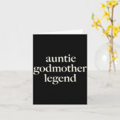 Aunt Godmother Legend Funny Godparent S Gift Aunt Karte (Gelbe Blume)