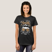Aunt Life Messy Bun Hair  Aunt Leopard T-Shirt (Vorne ganz)