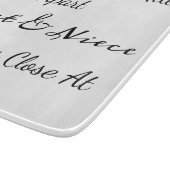 Aunt & Niece Quote – Side By Side or Miles Apart Schneidebrett (Ecke)