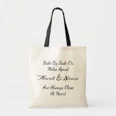 Aunt & Niece Quote – Side By Side or Miles Apart Tragetasche (Vorne)