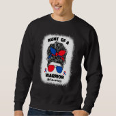 Aunt of a Warrior CHD Congenital Heart Defect Awar Sweatshirt (Vorderseite)