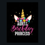 Aunt of Birthday Princess aunt Gift Unicorth Poster<br><div class="desc">FREIE MAMA HUGS</div>