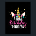 Aunt of Birthday Princess aunt Gift Unicorth Poster<br><div class="desc">FREIE MAMA HUGS</div>