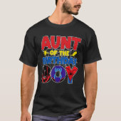 Aunt Of The Birthday Boy Matching Spider Family Bi T-Shirt (Vorderseite)