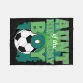 Aunt Of The Birthday Boy Soccer Group Family Match Fleecedecke (Vorderseite (Horizontal))