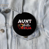 Aunt of the Birthday Ninja - Ninja Birthday Button (Beispiel)
