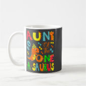 Aunt Of The One-a-saurus 1st Birthday Boy Dinosaur Kaffeetasse (Links)