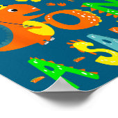 Aunt Of The One-a-saurus 1st Birthday Boy Dinosaur Poster (Ecke)