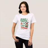 Aunt-tastic & a Bit Claus-trophobic – Funny Pun Ch Tri-Blend Shirt (Vorderseite voll)