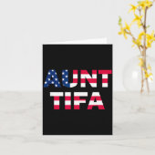 Aunt Tifa Flag Us Funny Aunt Tifa - I Am Aunt Tifa Karte (Gelbe Blume)