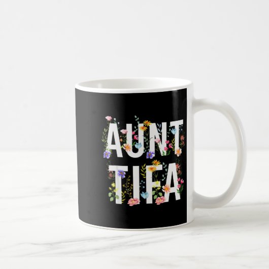Aunt Tifa - Retro Wildflowers Floral Feminist Mom Kaffeetasse (Rechts)